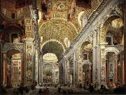 PANNINI, Giovanni Paolo Interior of Saint Peter's china oil painting reproduction